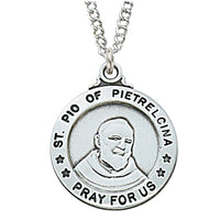 Sterling Silver Padre Pio 20 " Chain & Box - Unique Catholic Gifts