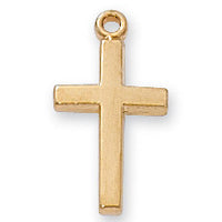 (J6099b) G/s Baby Cross 13 Ch/w" - Unique Catholic Gifts