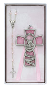 (Bs8) Pink Guardian Angel/rsry Set - Unique Catholic Gifts