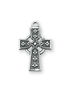 (L8023b) Sterling Celtic on 13" Chain - Unique Catholic Gifts