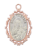 (Jr799) Rose Gold Therese Medal - Unique Catholic Gifts