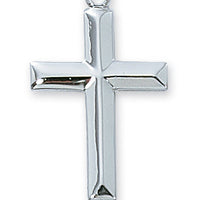 (L7022) Sterling Cross 18" Ch&bx - Unique Catholic Gifts