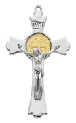 (47-11) 3" Silver With Gold St. Benedict - Unique Catholic Gifts