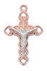 (Jr9201) Rose Gold Ss Two Tone Crucifix - Unique Catholic Gifts