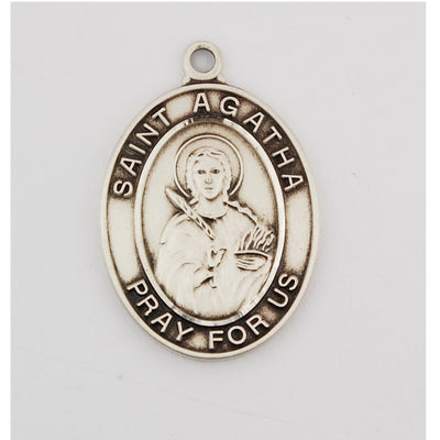 St Agatha Medal Sterling Silver 1