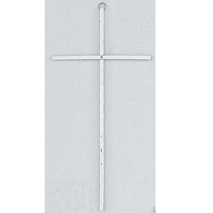 (C510hs) 5x10 Alum Cross, Hammered - Unique Catholic Gifts