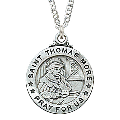 St Thomas More Medal Sterling Silver 3/4