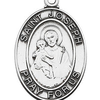 (L684JS) Sterling Silver SML St. Joseph Medal - Unique Catholic Gifts