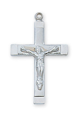 (L8068)Sterling Silver Crucifix 18