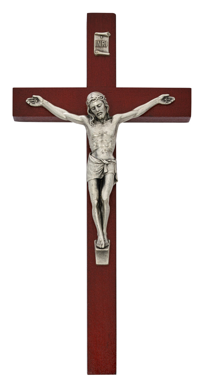 (81-80) 10" Cherry Ei-8 Crucifix - Unique Catholic Gifts