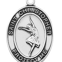 (L676dc) Ss Girls Dance Medal 18" - Unique Catholic Gifts