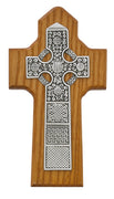 (80-173) 6 1/4" Walnut Celtic Cross, Bx - Unique Catholic Gifts