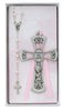 (Bs10) Pewt Girl Cross/rosry Set - Unique Catholic Gifts