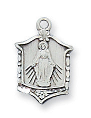 (L119mi) Ss Mirac Medal 16" Ch&bx - Unique Catholic Gifts