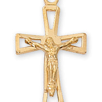 (J7005) G/ss Crucifix 18 Ch&bx" - Unique Catholic Gifts