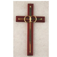 Cherry Wood Wedding Cross (6 1/2") - Unique Catholic Gifts