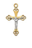 (Jt9155) G/ss Tutone Crucifix 18 Ch&bx" - Unique Catholic Gifts