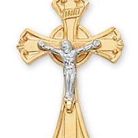 (Jt8051) G/ss Twotone Cfx 18 Ch&bx" - Unique Catholic Gifts