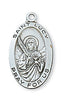St. Lucy Medal 1" x 9/16" on 18 Chain - Unique Catholic Gifts