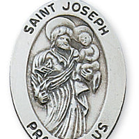 (L461JS) Sterling Silver St. Joseph Medal 20" - Unique Catholic Gifts