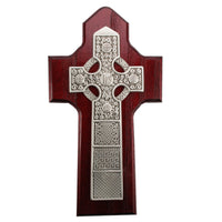 (80-172) 6 1/4" Cherry Celtic Cross, Bx - Unique Catholic Gifts