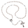 Pink Pearl Rosary with Enamel Crucifix (7MM) - Unique Catholic Gifts