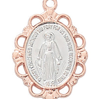 (Jr781) Rose Gold Ss Miraculous 18ch/b - Unique Catholic Gifts