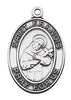 Sterling Silver St Francis of Assisi( 1 1/16" on 24" chain - Unique Catholic Gifts