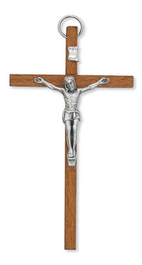 (94-23) 4" Light Brown Crucifix" - Unique Catholic Gifts