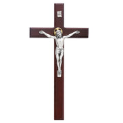 (80-155) 12" Cherry Beveled Crucifix - Unique Catholic Gifts