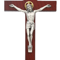 (80-58) 8" Cherry Stain Standing Cfx - Unique Catholic Gifts