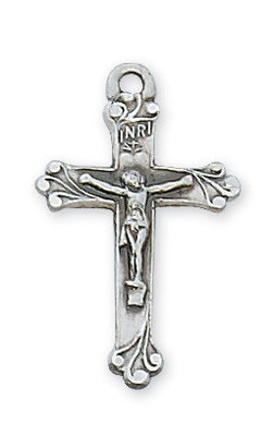 (LBCKO) Sterling Silver Crucifix  18
