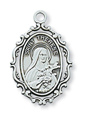 St Therese of Lisieux Medal Sterling Silver 1