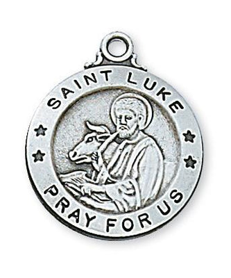 Sterling Silver St. Luke Medal  3/4