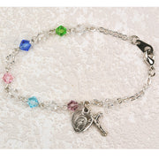 (B103lm) 6 1/2" Multi Tincut Bracelet - Unique Catholic Gifts