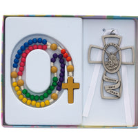 (Bs46) Kiddie Rosary Set W/guardian - Unique Catholic Gifts