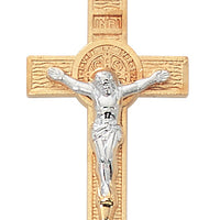 (J9199) G/ 2tone St Benedict 18 Ch&bx" - Unique Catholic Gifts