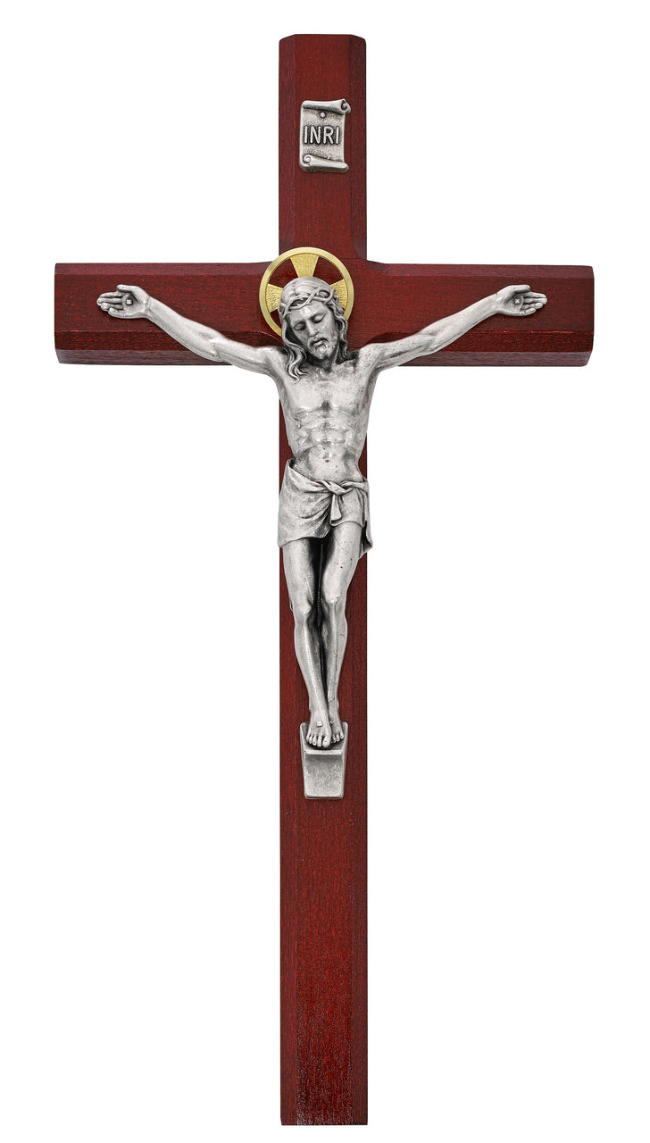 (80-196) 8" Cherry Ei-8 Crucifix - Unique Catholic Gifts