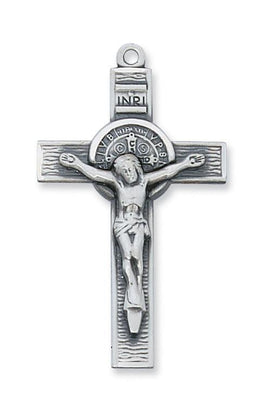 Sterling Silver St. Benedict Crucifix (1 3/4