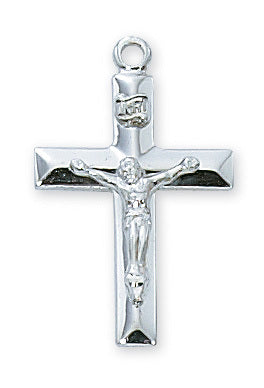 (L8010)Sterling Silver Crucifix 18