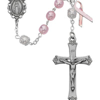 (791lf) Ss 7mm Pink Pearl Cancer Rsry - Unique Catholic Gifts