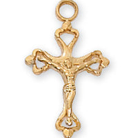 (J8017b) G/s Baby Crucifix 13 Ch/w" - Unique Catholic Gifts