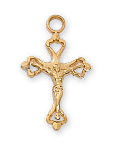 (J8017b) G/s Baby Crucifix 13 Ch/w