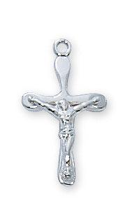 (L8054BT)Sterling Silver Crucifix 13