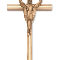 (79-02407) 10" Oak Risen Crucifix - Unique Catholic Gifts