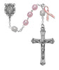 (791sf) 7mm Pink Pearl Cancer Rosary - Unique Catholic Gifts