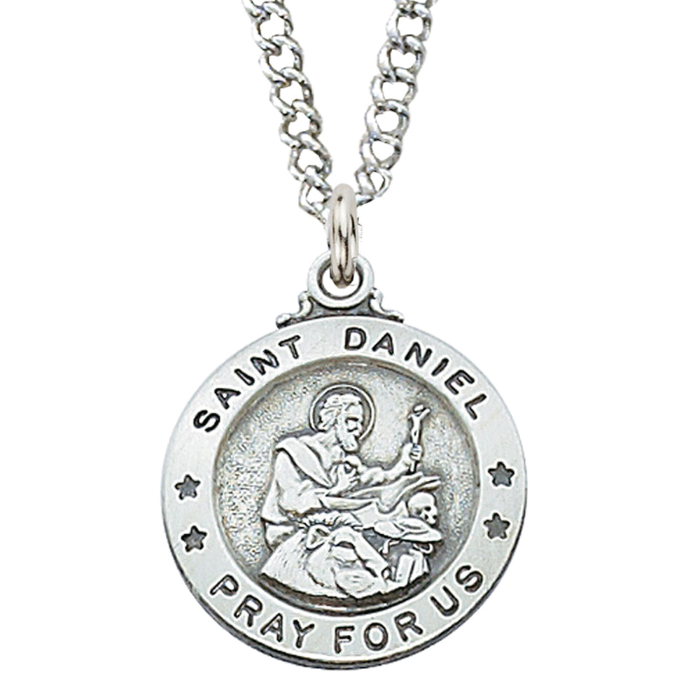 (L600dl) Sterling Silver St. Daniel 20" Chain & Box - Unique Catholic Gifts