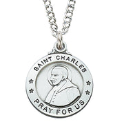 (L600cr) Sterling Silver St. Charles Brm 20 Chain & Box - Unique Catholic Gifts