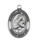 (L683fr) Sterling Sil. St Francis Medal - Unique Catholic Gifts