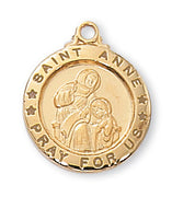(J700ae) G/ss St. Anne 18" Chain & Box - Unique Catholic Gifts